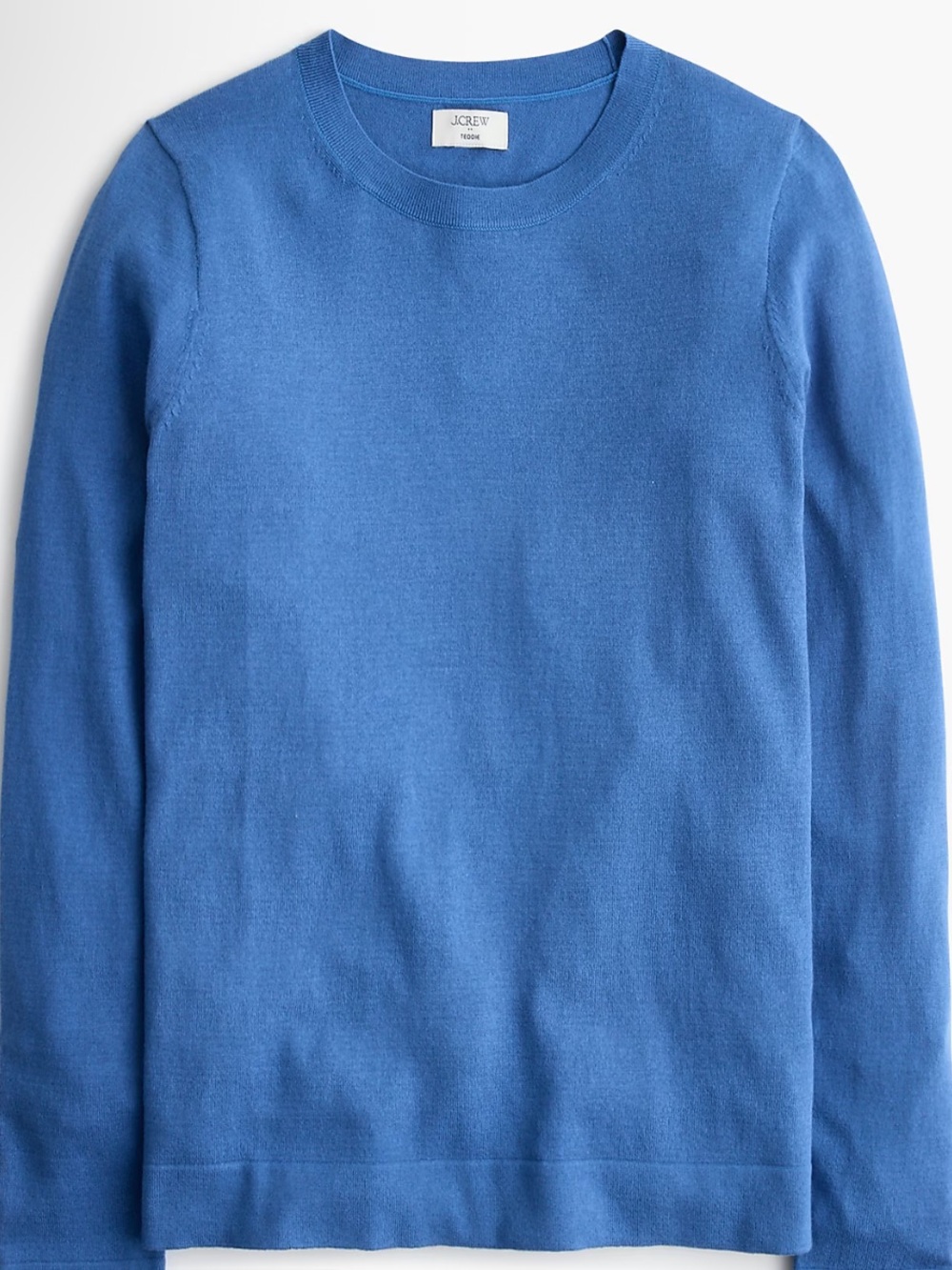J. Crew Cotton Crewneck Sweater in Delphinium Blue